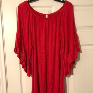 Cute red flowy dress